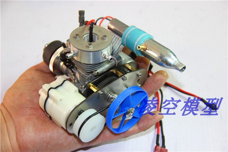 RC微型15级水冷甲醇发动机2冲程模型车船引擎离合器电启动版配件
