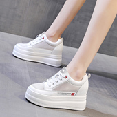 2023春季 透气白色板鞋 新款 女小白鞋 内女鞋 薄款 网面松糕A鞋 夏季
