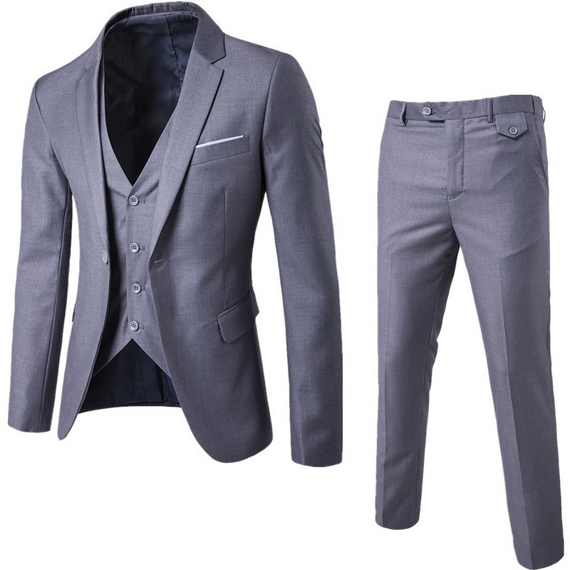 推荐Men's Fashion Slim Suits Business Casual Clothing Grooms