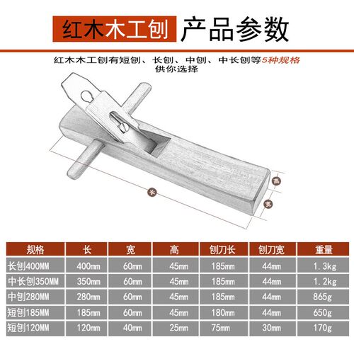 唐氏木工刨手工刨子手推刨v刀木匠工具套装家用 孢子DIY小木刨