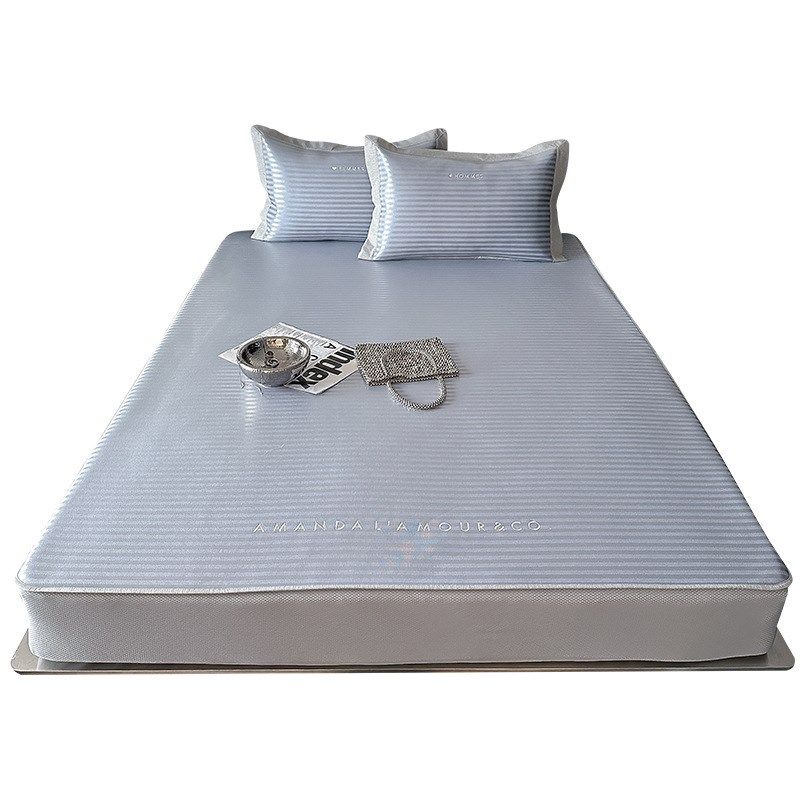 夏天2024新款冰丝凉席三件套床笠款可水洗席子裸睡床单空调软席,床上用品,冰丝席,淘宝优惠券,粉丝福利购,淘宝优惠卷