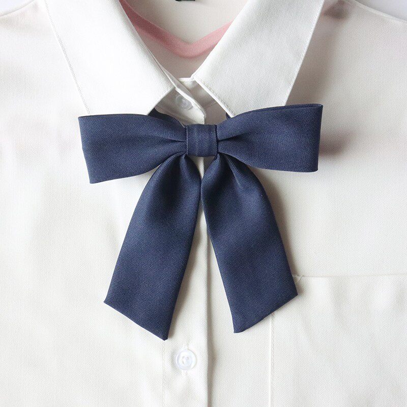 四月樱纯色基础款jk制服小长柄领结日系学院风水手服领花蝴蝶结
