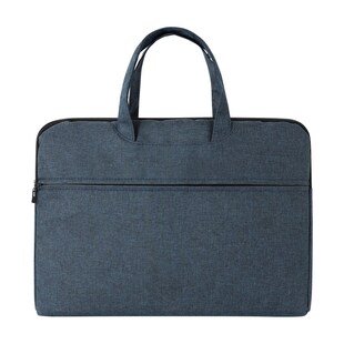 A4手提文件袋大容量双层拉链资料袋会议袋舞龙牛津布拉多层链袋