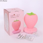 Dimmable Silicone LED Touch Night Light Strawberry Nightligh