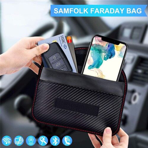 Carbon fiber Signal Blocking Bag Faraday Bag Shield Cage Pou