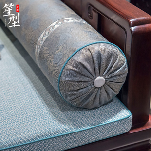 新中式红木沙发坐垫面料古典罗汉床垫子五件套古典提花靠垫