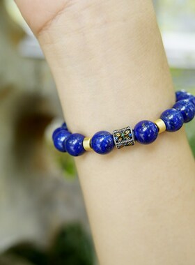 阿富汗青金石手链男女手串情侣饰品多