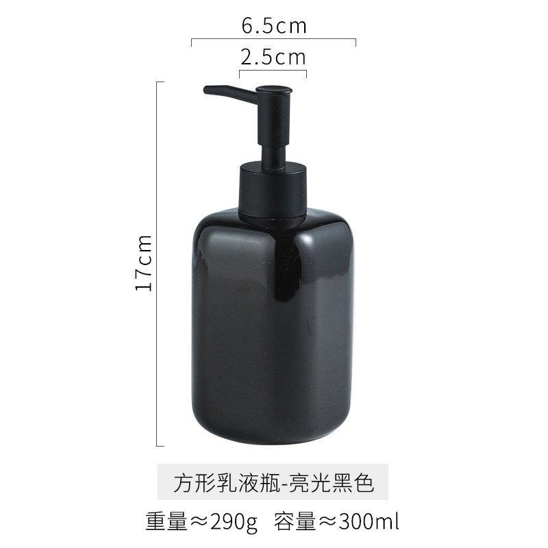 简约陶瓷洗手液沐浴露洗发水免洗消毒液分K装酒店会所家居按压瓶