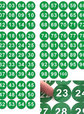 1 100 stickers round number black digital sticker label lab