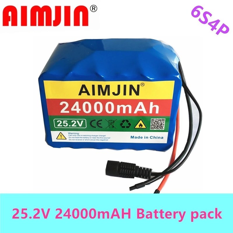 极速6s4p 24v24ah 18650 lithium battery, 25.2v, 24000mah, ele