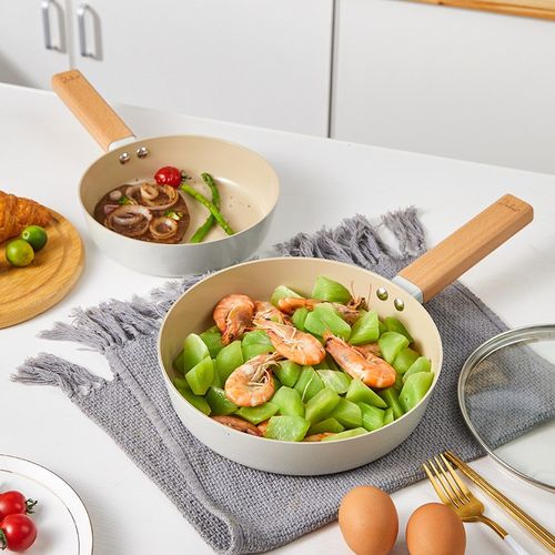 日式煎锅不粘锅陶瓷平底锅牛排迷你锅烙饼电磁炉专用炒菜锅煎蛋锅