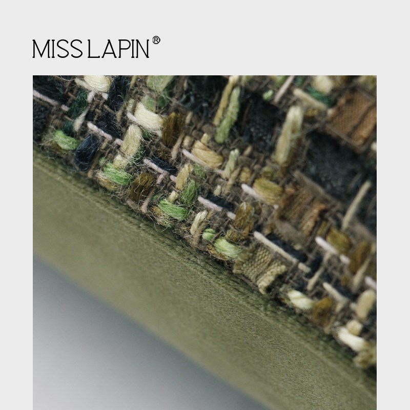 澜品现代简约草绿色编织抱枕高端客厅沙发样板房民宿靠枕软装靠垫