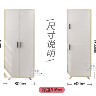 全铝铝合金衣柜经济型储物收纳柜N金属家具双门环保带 轻奢新中式