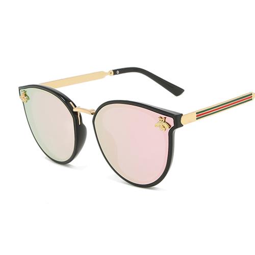 速发New Fashion Cat Eye Sunglasses Woman Luxury Bee Sun Glas