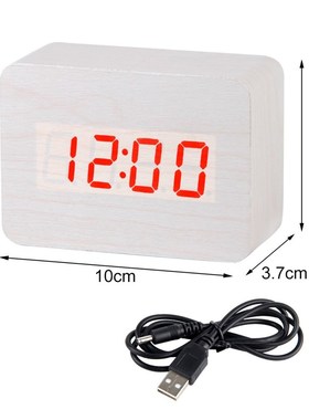 LED Wooden Clock Digital Alarm Clocks Desktop Table Clocks E