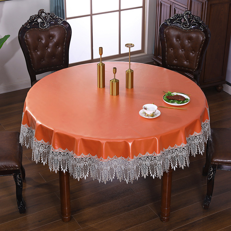 欧式纯色大圆桌餐桌布圆形防水防油免洗可擦简约酒店家用桌布布艺,居家布艺,桌布,淘宝优惠券,粉丝福利购,淘宝优惠卷