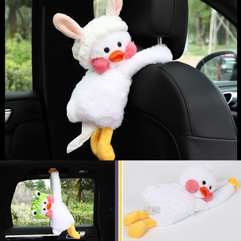 Cartoon Car Tissue Box Cute Duck Chair Back Hanging Pumping