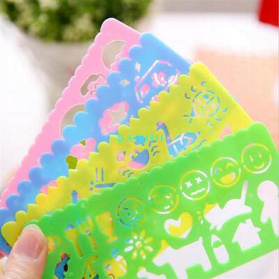 厂家4pcs/ eSet Of Art Painting Template Ruler Puzzle Station