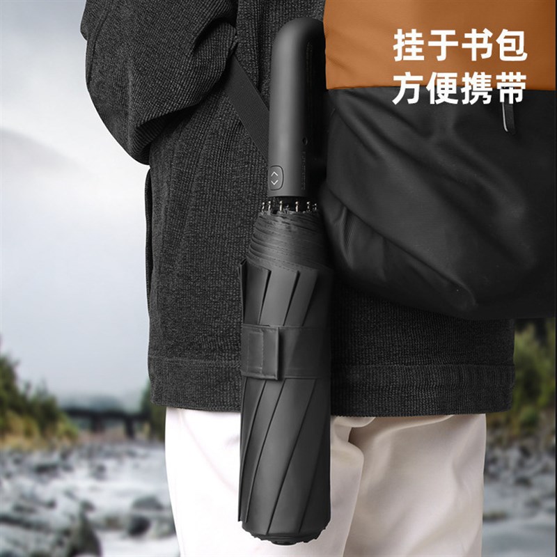 环扣10骨全自动折叠晴雨两用大号容量抗风双人车载遮阳防晒伞