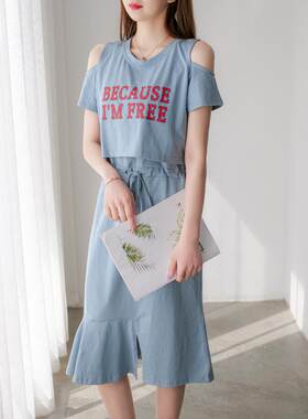 休闲时尚 纯棉外出辣妈款新款产后女装潮妈M喂奶衣服哺乳期连衣裙