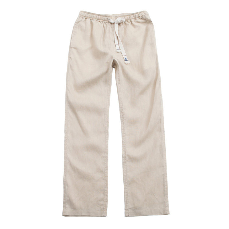 亚麻裤薄款休闲裤男宽松直筒棉麻长裤子麻布麻料垂感阔腿男裤夏裤