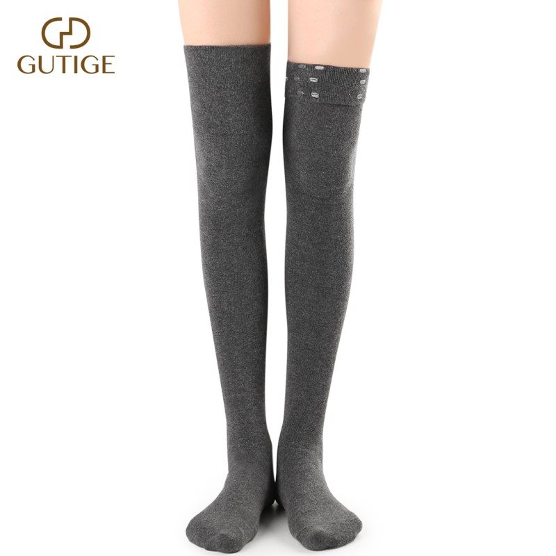 2双长筒袜女春秋过膝高弹灰色棉质袜日系学院风防下滑高筒袜子潮,女士内衣/男士内衣/家居服,长筒袜,淘宝优惠券,粉丝福利购,淘宝优惠卷