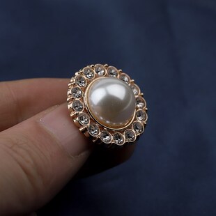 免钉金属珍珠大衣纽扣免缝暗扣风衣毛衣开衫装饰百搭扣子 可拆卸