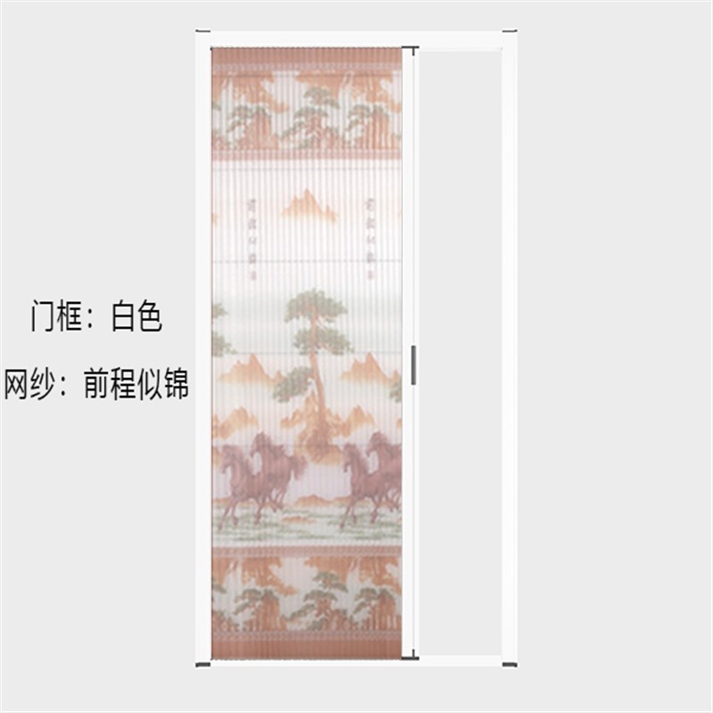防蚊门帘防蝇隐形大门2023新款夏季帘子家用磁性免打孔推拉式纱门
