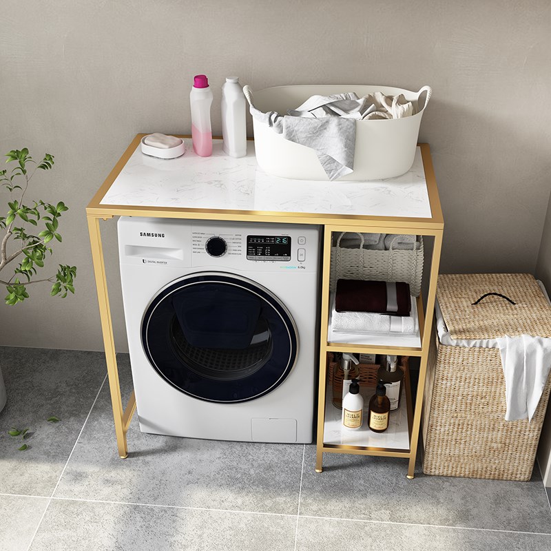 阳台洗衣机伴g侣储物置物架滚筒洗衣机外框架卫生间落地多层收纳