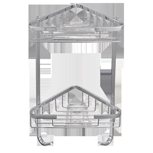 卫生间置物架304不锈钢浴室置物架2层洗澡间置物架双层三角篮