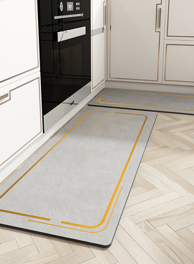 厨房地垫脚垫防油防水家用吸油可擦洗免洗防滑垫长条pvWc 吸水垫