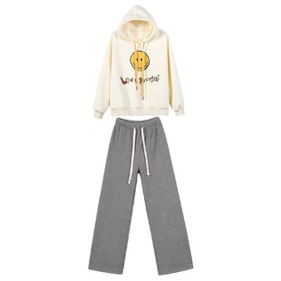 洋气时尚 高中学生女生套装 女2023春季 休闲套装 两件套服 卫衣韩版