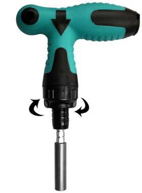 7pcs Ratchet Screwdriver Set T Type Wrench S2 Bit Multifunct