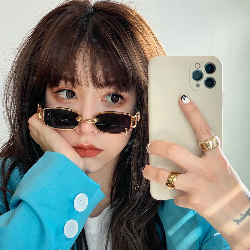 2023新款小框太阳眼镜女网红复古机车嘻哈潮抗UV太阳眼镜男夏天