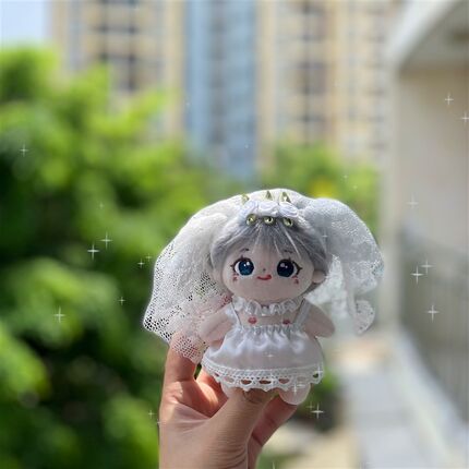 现货娃衣10cm棉花娃娃海星体正常体衣服婚纱N礼服裙子公仔玩偶换