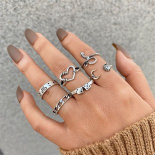 love ring shaped hollow snake chain 速发Creative joint retro