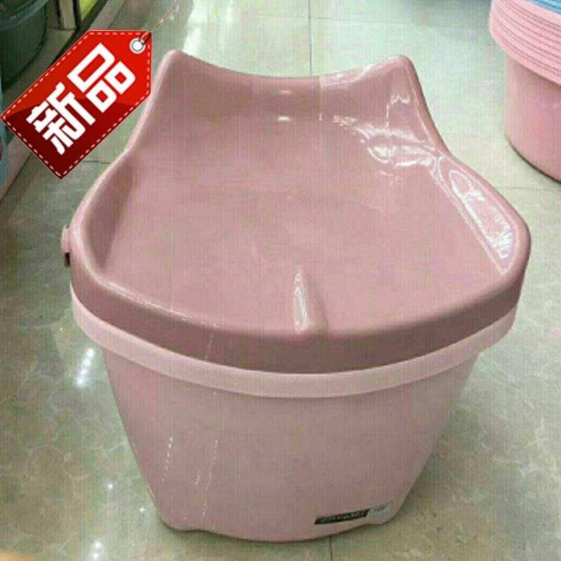 新品收纳凳学生水桶板凳澡凳有提手带盖加厚款家用宿舍多功能换鞋