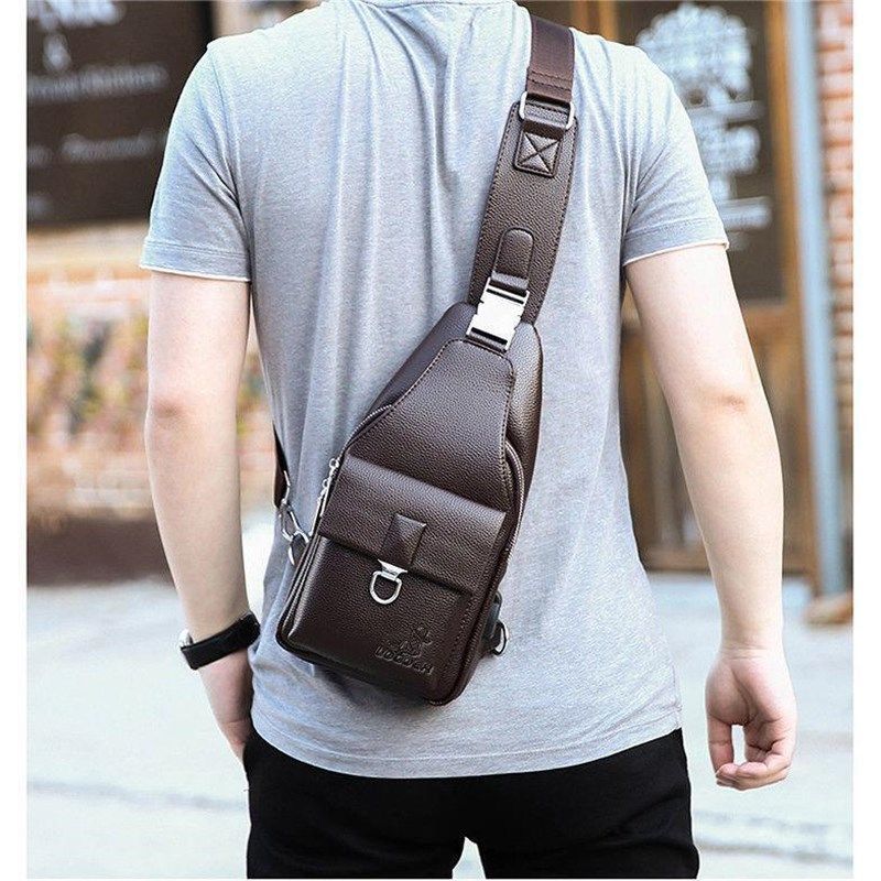 男士單肩包 充电胸包送钱包时尚休闲单肩皮包斜挎包防水 腰包,箱包皮具/热销女包/男包,男士包袋,淘宝优惠券,粉丝福利购,淘宝优惠卷