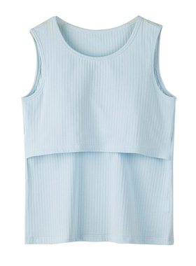 哺乳吊带孕妇背心免穿文胸纯棉夜间喂奶春夏季上衣产后睡衣打底衫