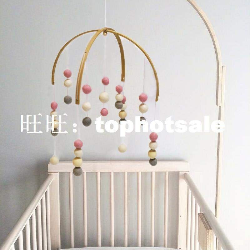 -Baby Wooden Rattle Mobile Hanging ToMys for Crib Bed N-封面