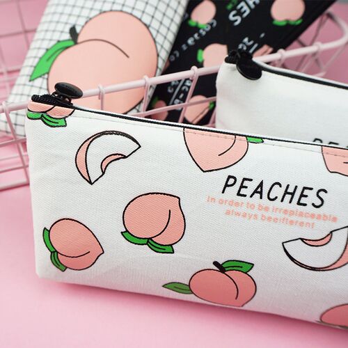 cute Fruit Peach pencil case school pencil cases for girl st