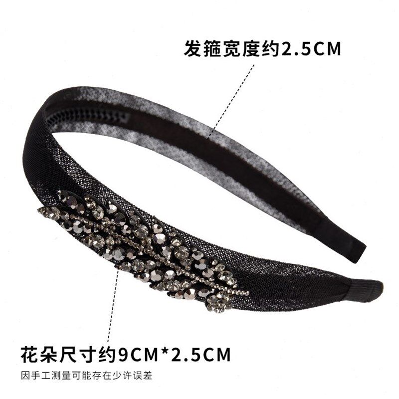 韩版头饰发箍女压发防滑宽边镶钻头箍外出防掉发卡子洗脸发窟发捆