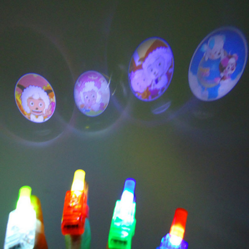 速发推荐5pcs/lot light-emitting projection LED finger lamp n