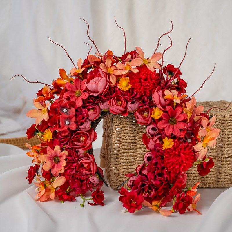 《一月花神》簪花头饰材料包diy 泉州沾花发箍牢固 浔埔粘花发饰,饰品/流行首饰/时尚饰品新,发饰,淘宝优惠券,粉丝福利购,淘宝优惠卷