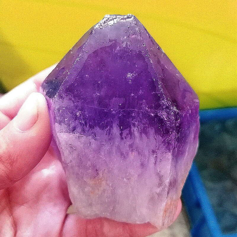 小众高货天然巴西紫水晶大颗粒原石晶芽矿标摆件 紫水晶大块雕刻