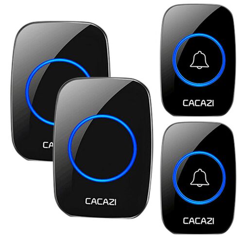 CACAZI AC Wireless Doorbell 100 240V Waterproof Door Bell 3