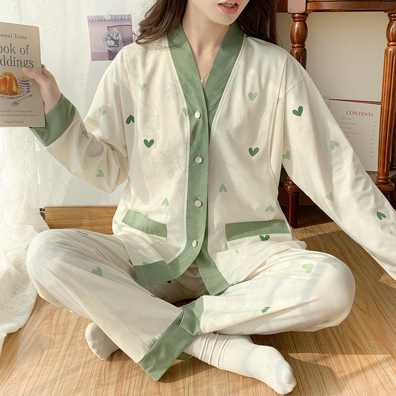 月子服春秋产后产妇哺乳孕妇睡衣夏季薄款家居服怀孕期可外穿