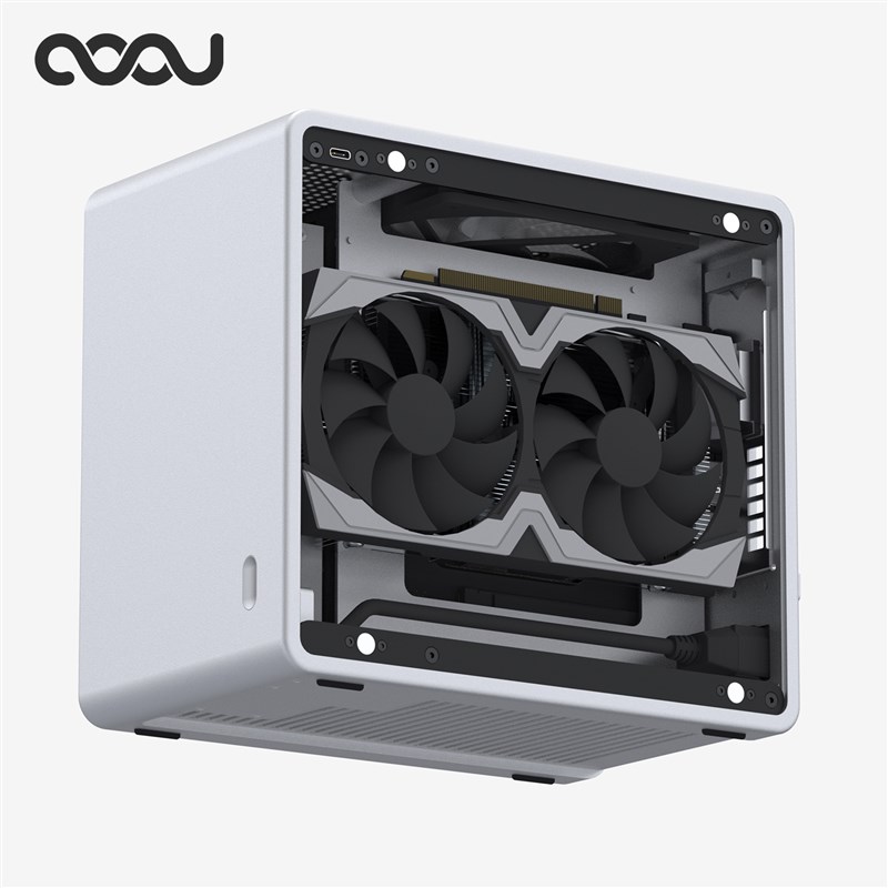 COOJ麻d雀+ 6全铝合金一体成型itx机箱 台式桌面A4小机箱