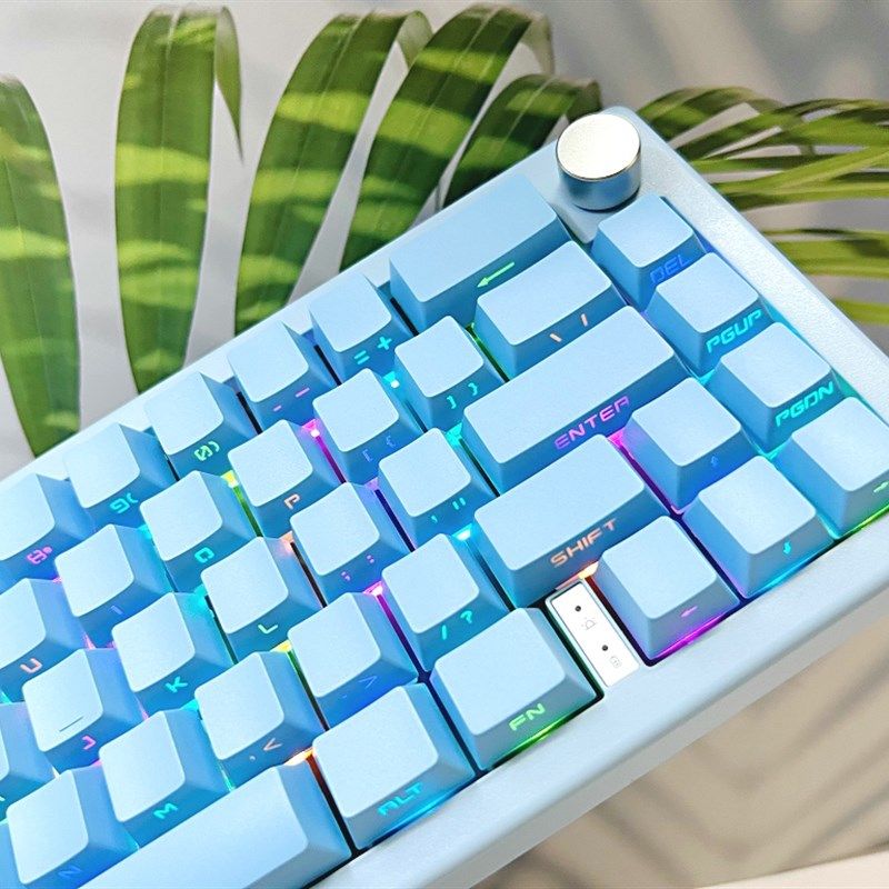 侧透键帽侧刻透光jOEM高度微磨砂面131键侵染渐变个性适配机械键