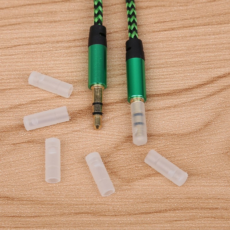 网红5 Pieces Earphone Dust Plug 3.5mm AUX Audio Cable Case 3